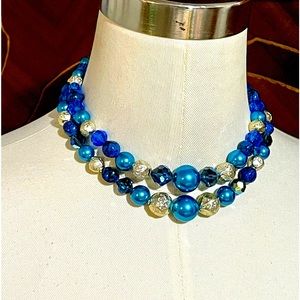 Vintage Multi Strand Beaded Necklace